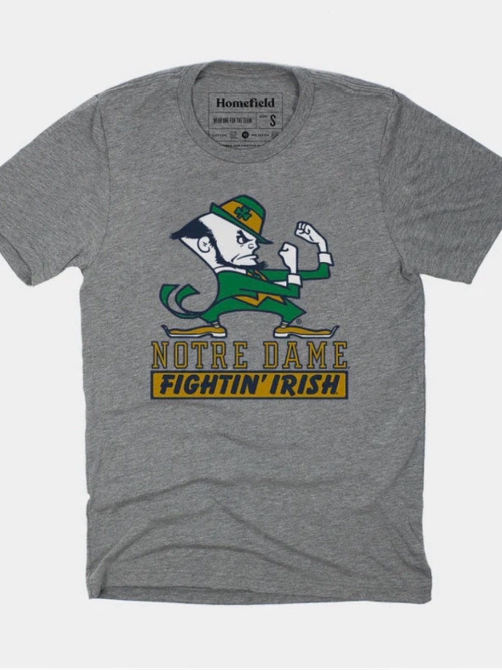 Notre Dame Fightin' Irish Grey Short Sleeve T-Shirt